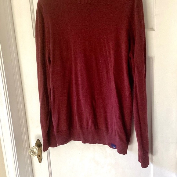 Aeropostale Size L Burgundy Sweater Crew Neck Men wool blend business casual - Picture 3 of 13
